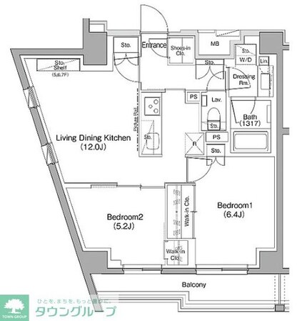 ザ・パークハビオ神泉の物件間取画像